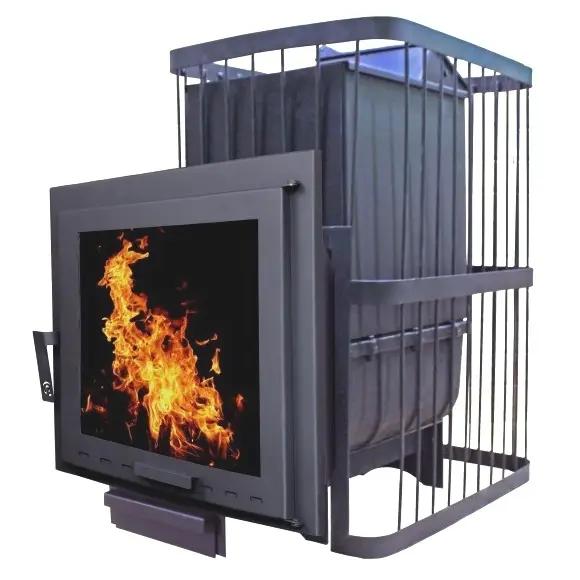 Печь банная ComfortProm ЧУГУН ПРЕМИУМ ПАНОРАМА, закрытая каменка