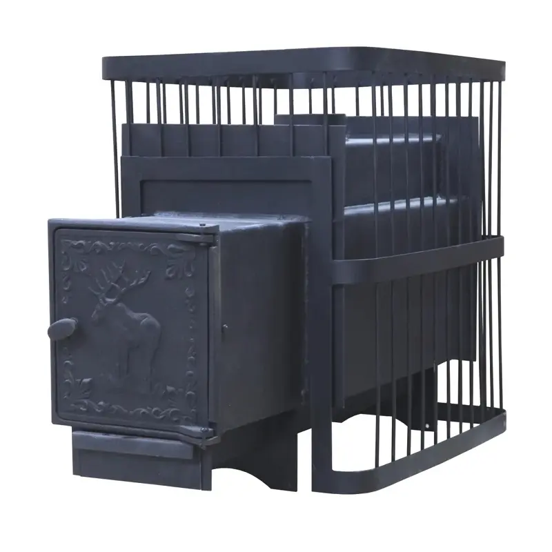 Печь банная ComfortProm СТАЛЬ, для парной 20 м³, чугунная дверь