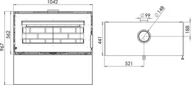Печь-камин "Монблан"