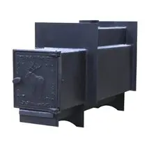 Печь для бани "ComfortProm СТАЛЬ, чугунная дверь"