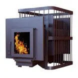 Печь для бани "ComfortProm СТАЛЬ, дверь со стеклом, декор"