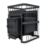 Печь для бани "ComfortProm СТАЛЬ 8 мм БЕЗ ВЫНОСА, чугунная дверь"