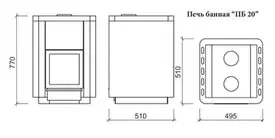 Печь для бани Мета-Бел "ПБ 20"