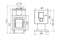 Печь для бани Мета-Бел "ПБМ 20В" с вермикулитом