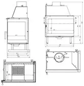 Каминная топка "KFD ECO 70 R с шамотом 40 мм"