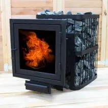 Печь для бани "ComfortProm ЧУГУН ПАНОРАМА"